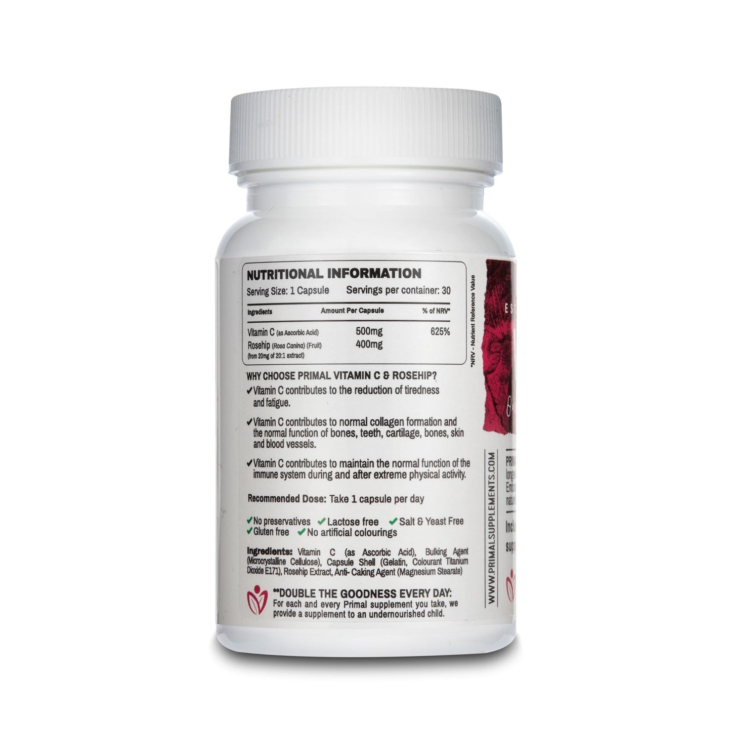 Primal Supplements Vitamin C &amp; Rosehip