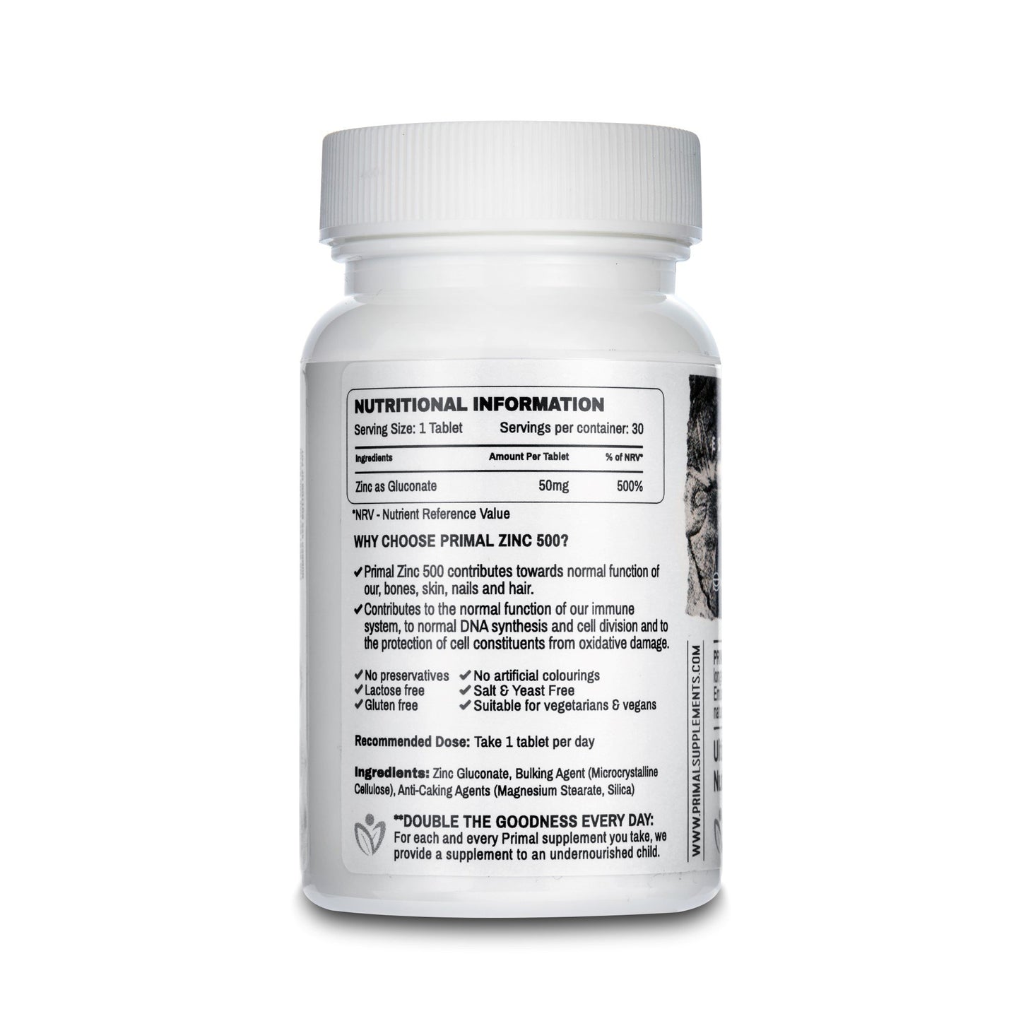 Primal Supplements Primal Zinc 500