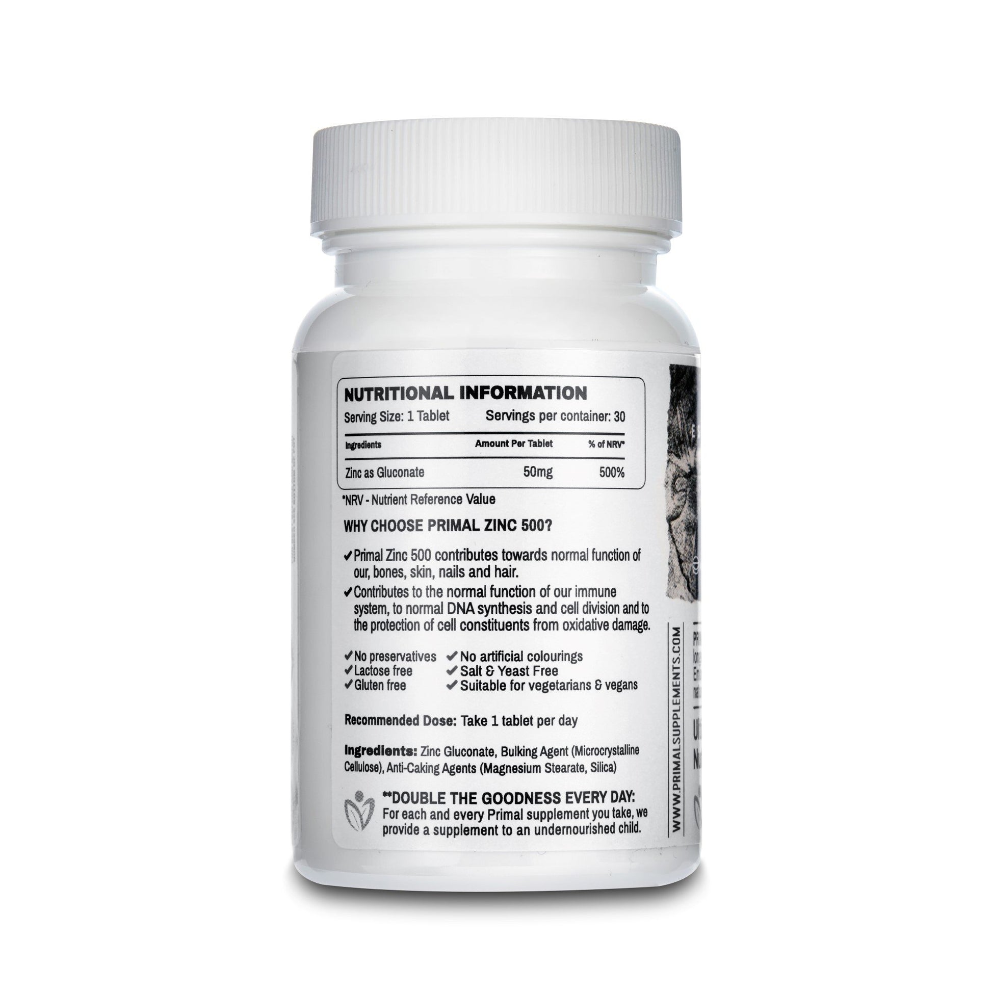 Primal Supplements Primal Zinc 500