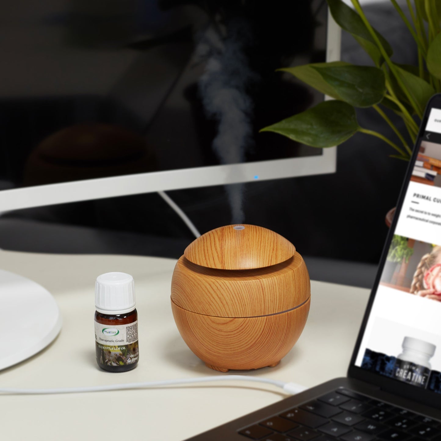 Aroma Humidifier with Wooden Finish