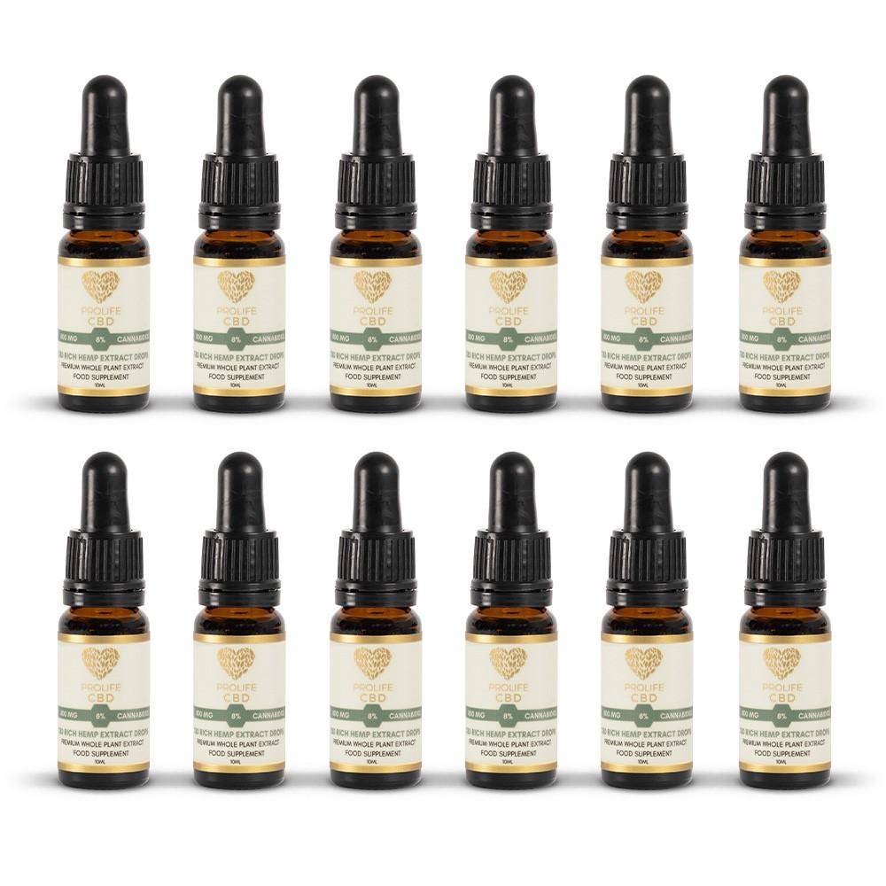 Prolife CBD Oil Hemp Extract 8% - 10ml (800mg)