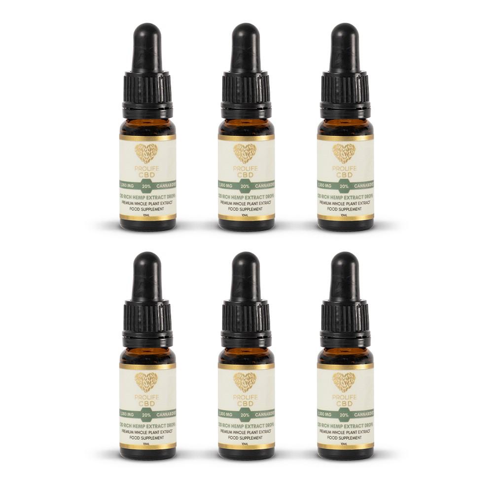 Prolife CBD Hemp Extract High Strength 20% with Coconut Oil - 10ml (2,000mg)