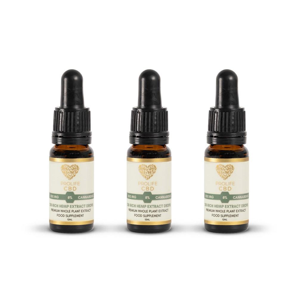 Prolife CBD Oil Hemp Extract 8% - 10ml (800mg)