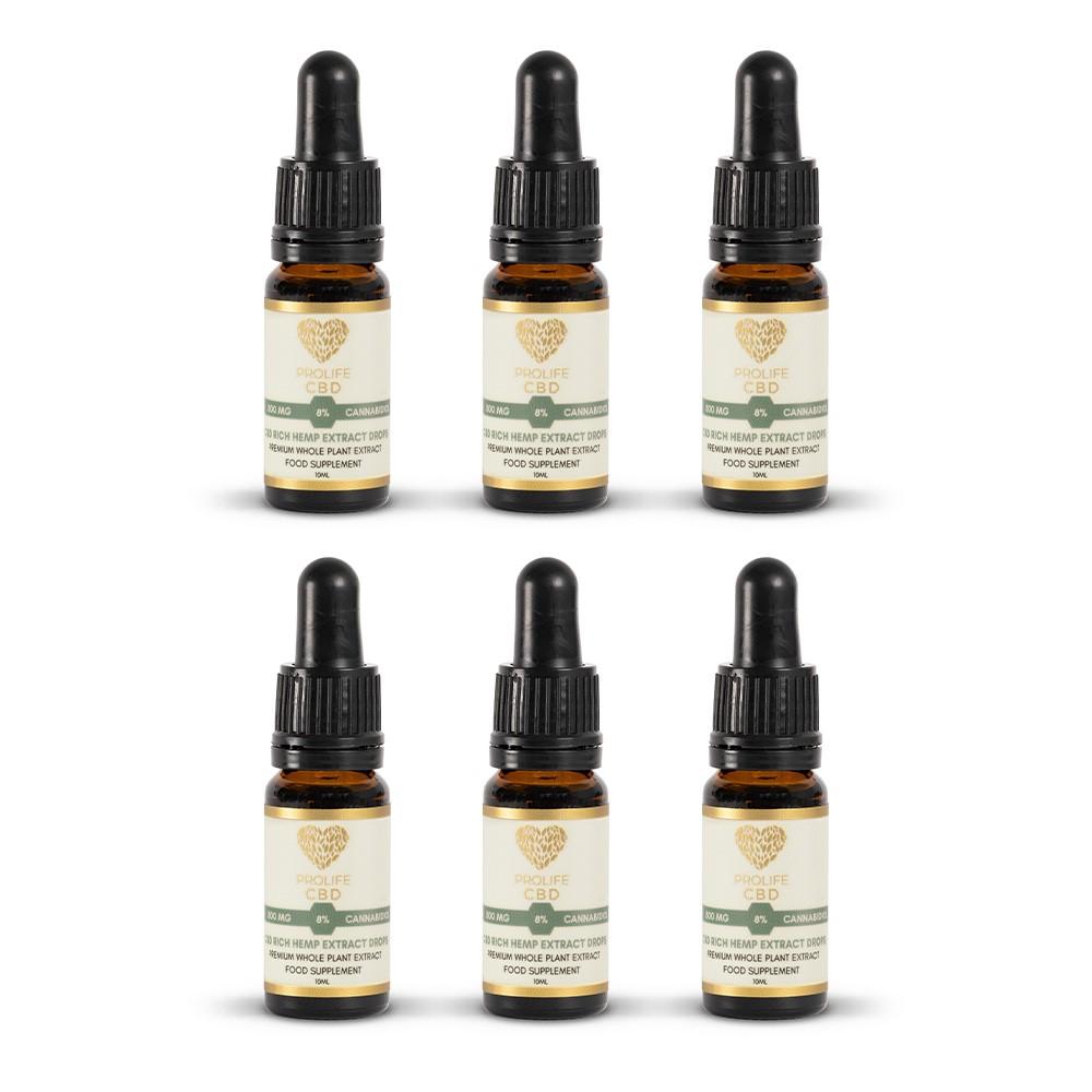 Prolife CBD Oil Hemp Extract 8% - 10ml (800mg)